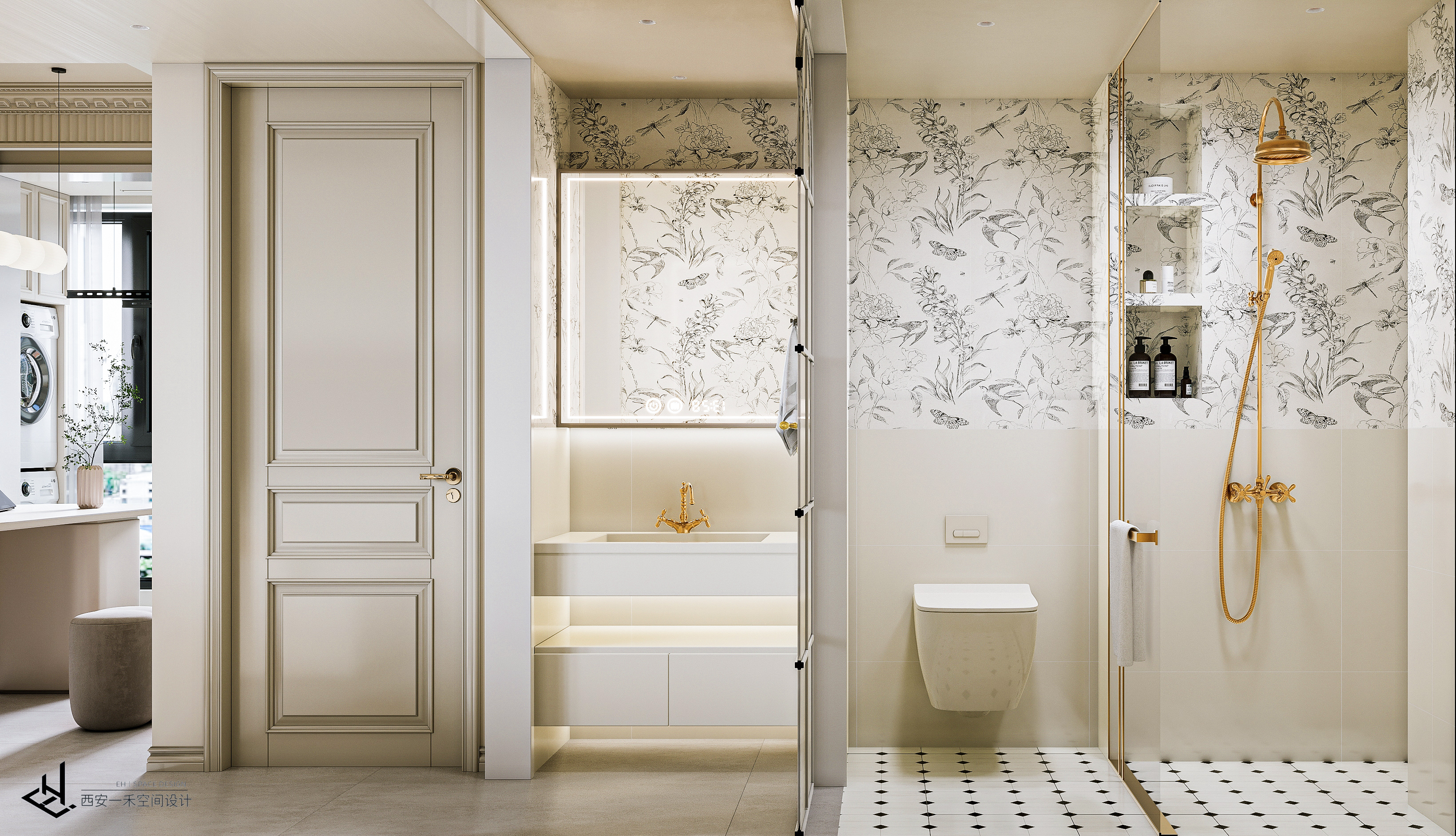 西安《尚品花都》丨中国西安丨壹禾墨影空间设计-15