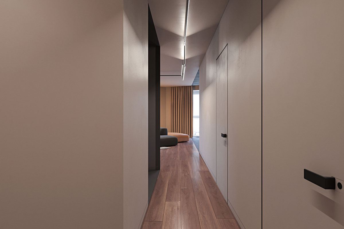 灰与橙的和谐演绎·国外简约主义住宅  Zooi Design-8