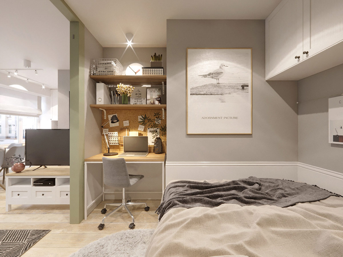 薄荷绿点亮北欧风 LPS 设计 studio 轻盈之作-14