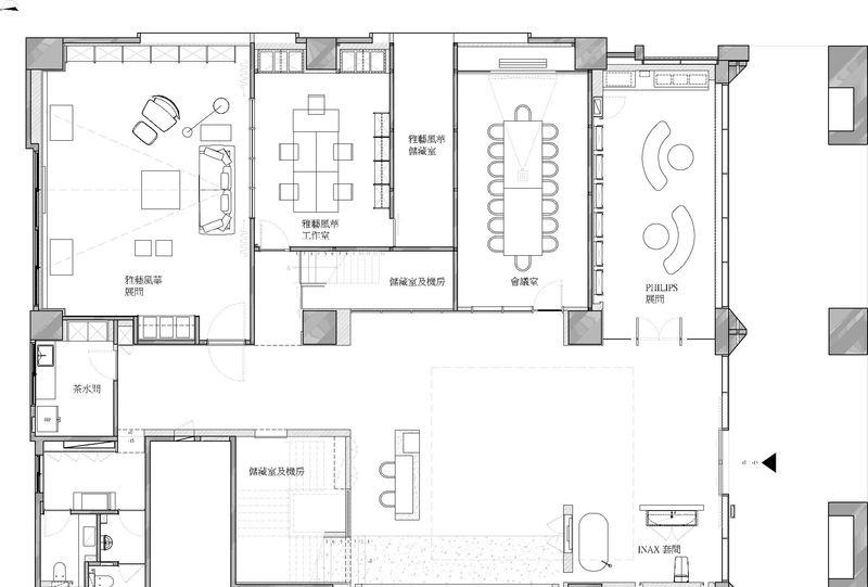 光影交织的水韵卫浴展示空间-14
