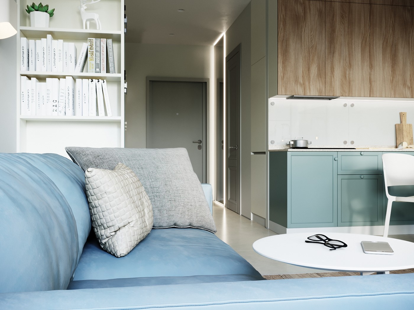 明亮小户型单身公寓-7