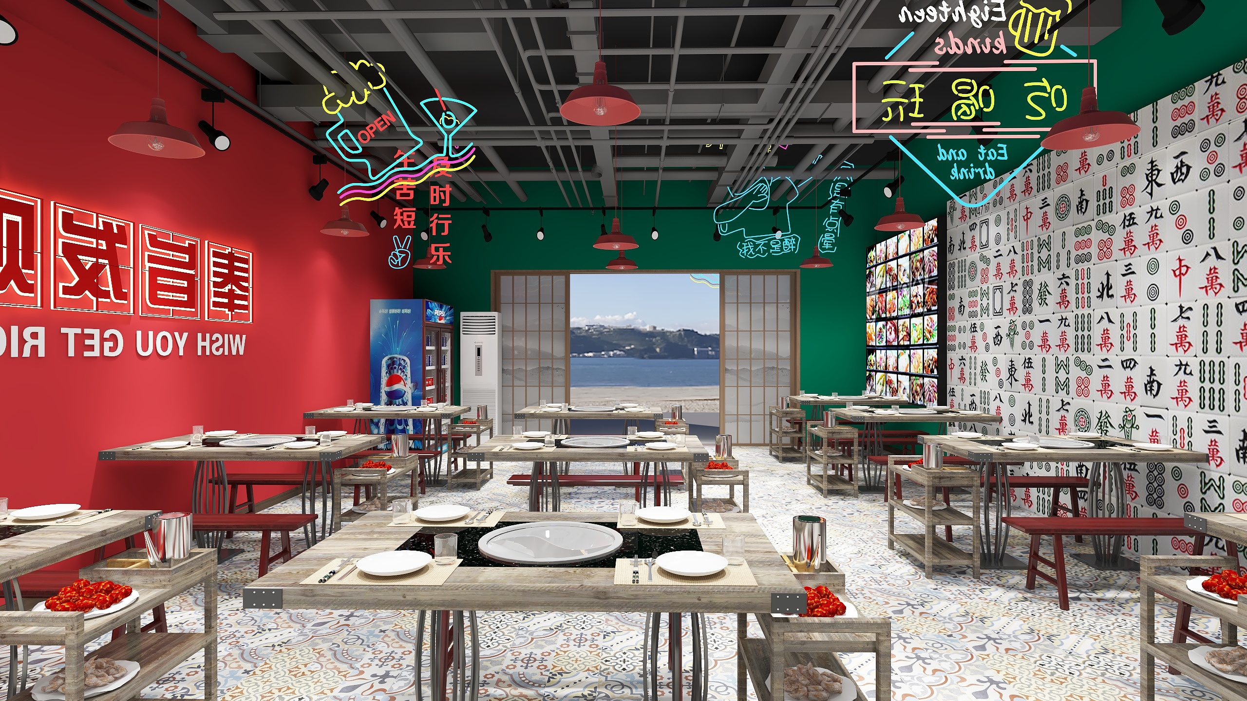 这几天做的几组商业空间效果图-6