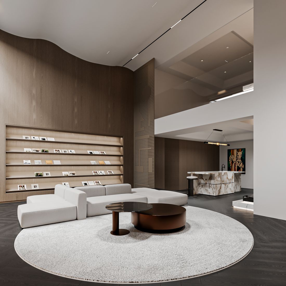 最新渲染挑空别墅地下室-3