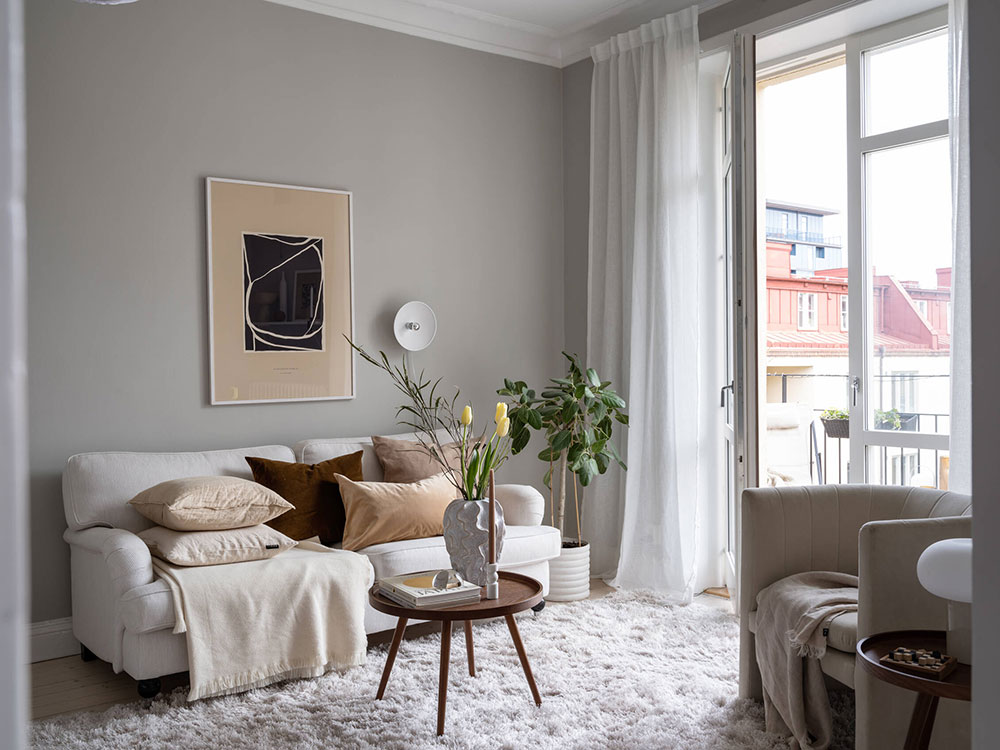 瑞典 41 平米小公寓的温馨灰色空间设计-21