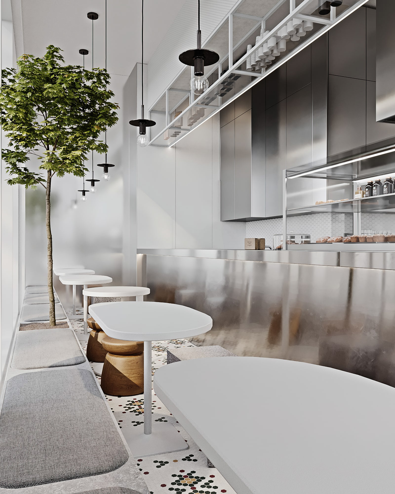 白咖啡屋丨卡塔尔多哈丨Echelle Interiors-8