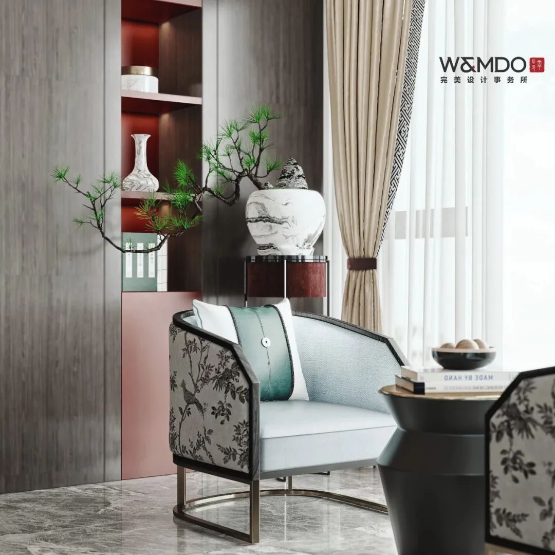 蓝山湾·肖府新中式设计,融合清雅古韵与精致简约-10