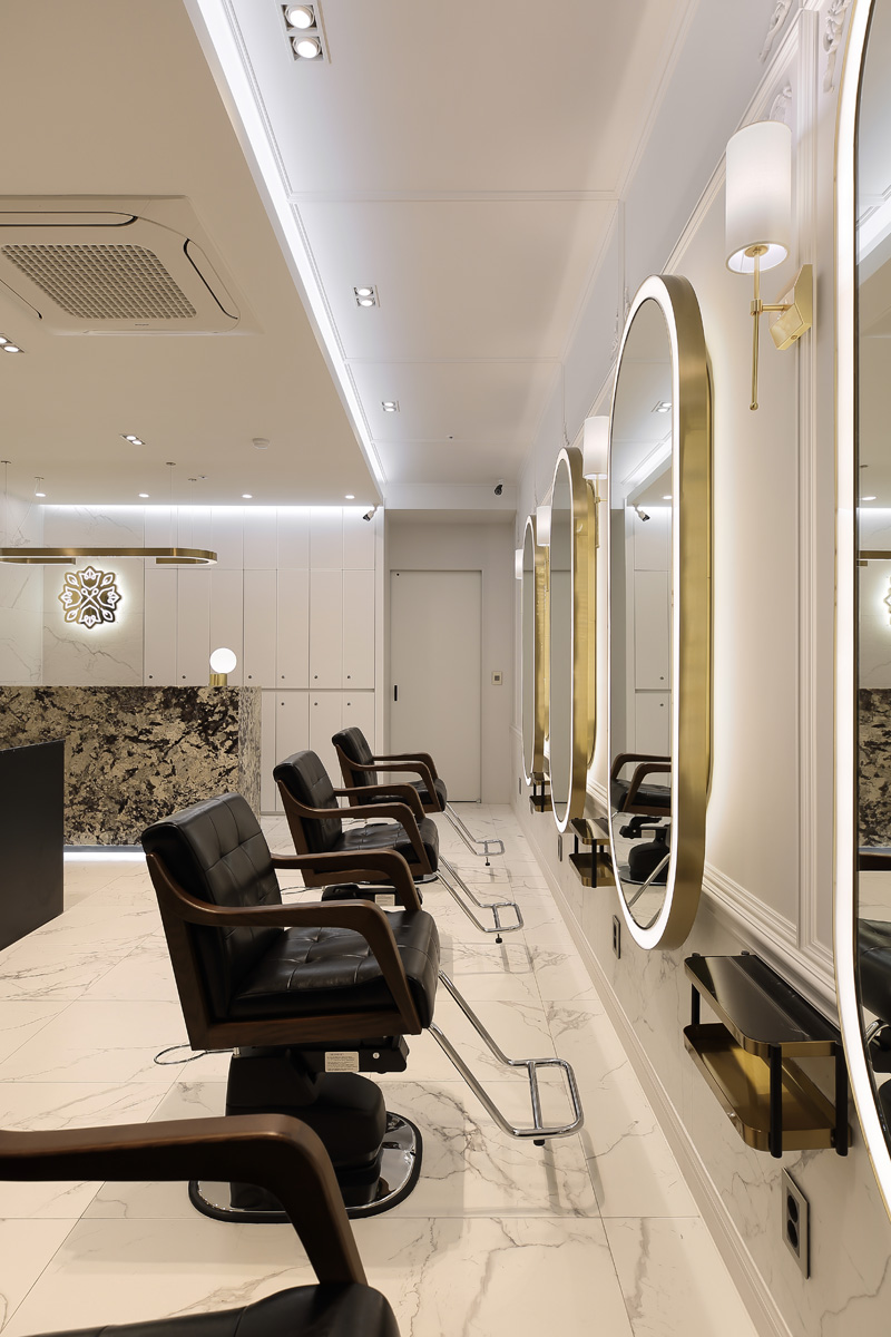 现代简约 36 平美容室设计 打造金色与白色的精致空间-10