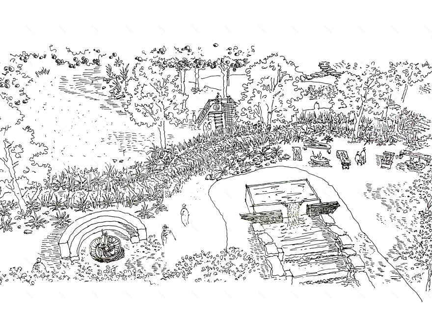 棕榈山景观草图丨EgyptCairo丨OKO PLAN Landscape-25