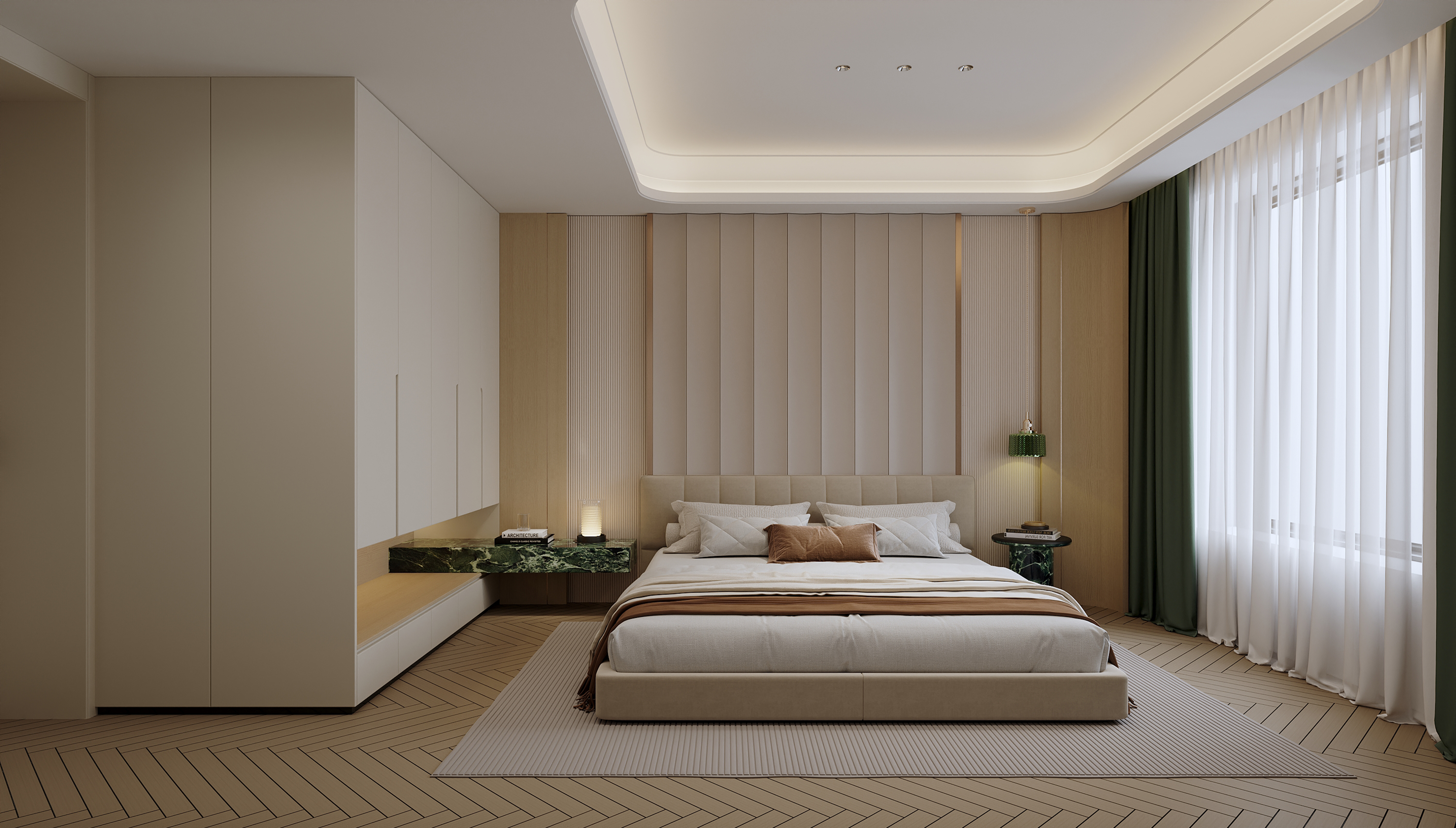 沈阳 金地名京214㎡  现代原木风效果表现-18