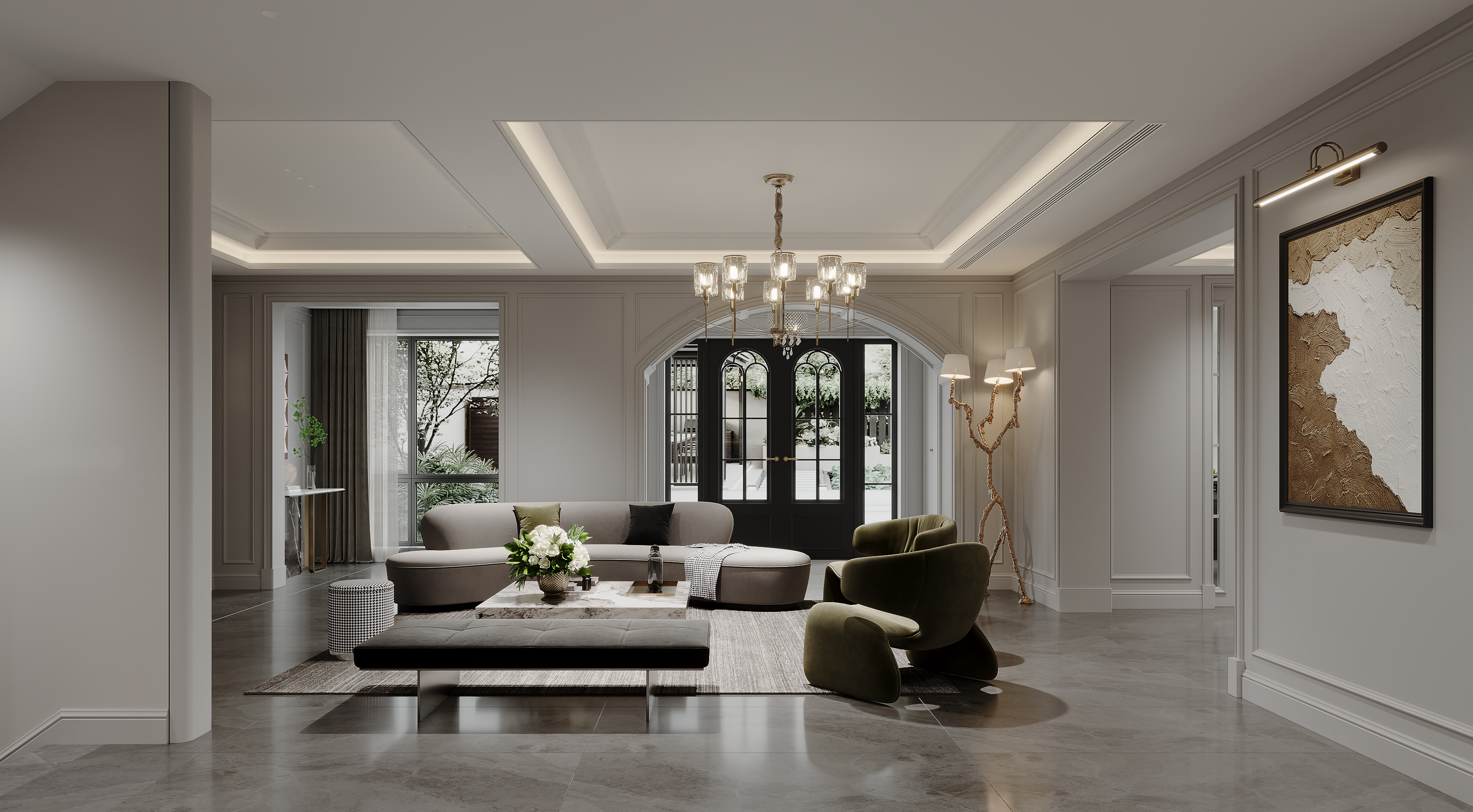 美式轻奢别墅空间表现-5