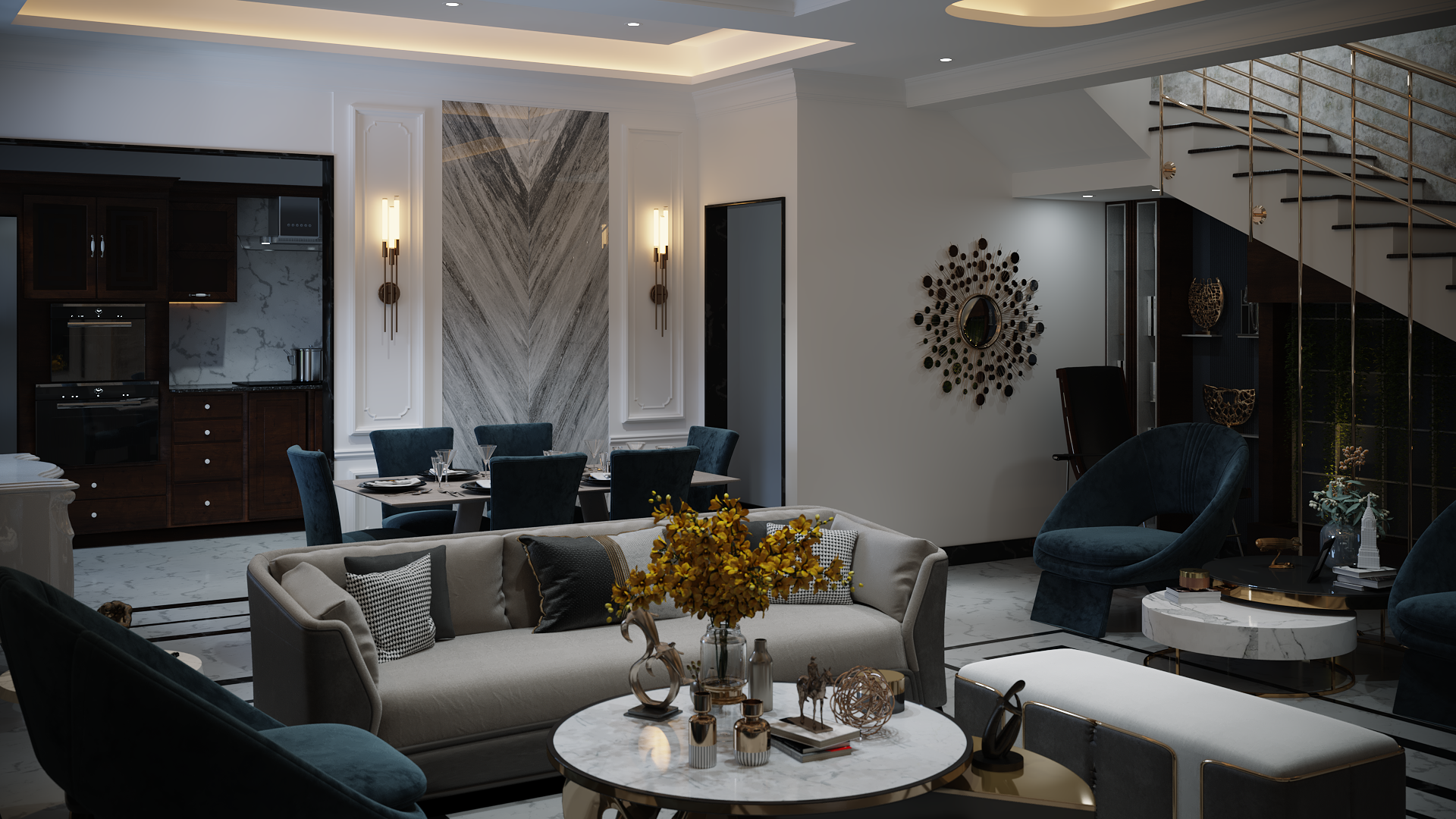 Interior design for a villa in Sheikh Zayed City 2022-7