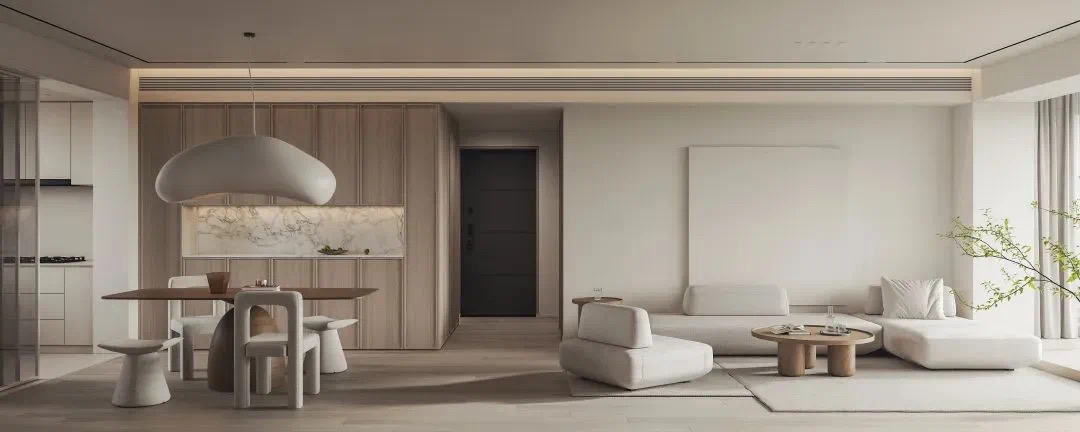 137㎡侘寂极简风住宅设计-9