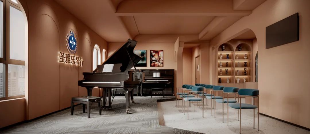 长沙圣雅乐琴行展厅丨中国长沙丨周笙笙建筑装饰设计-18