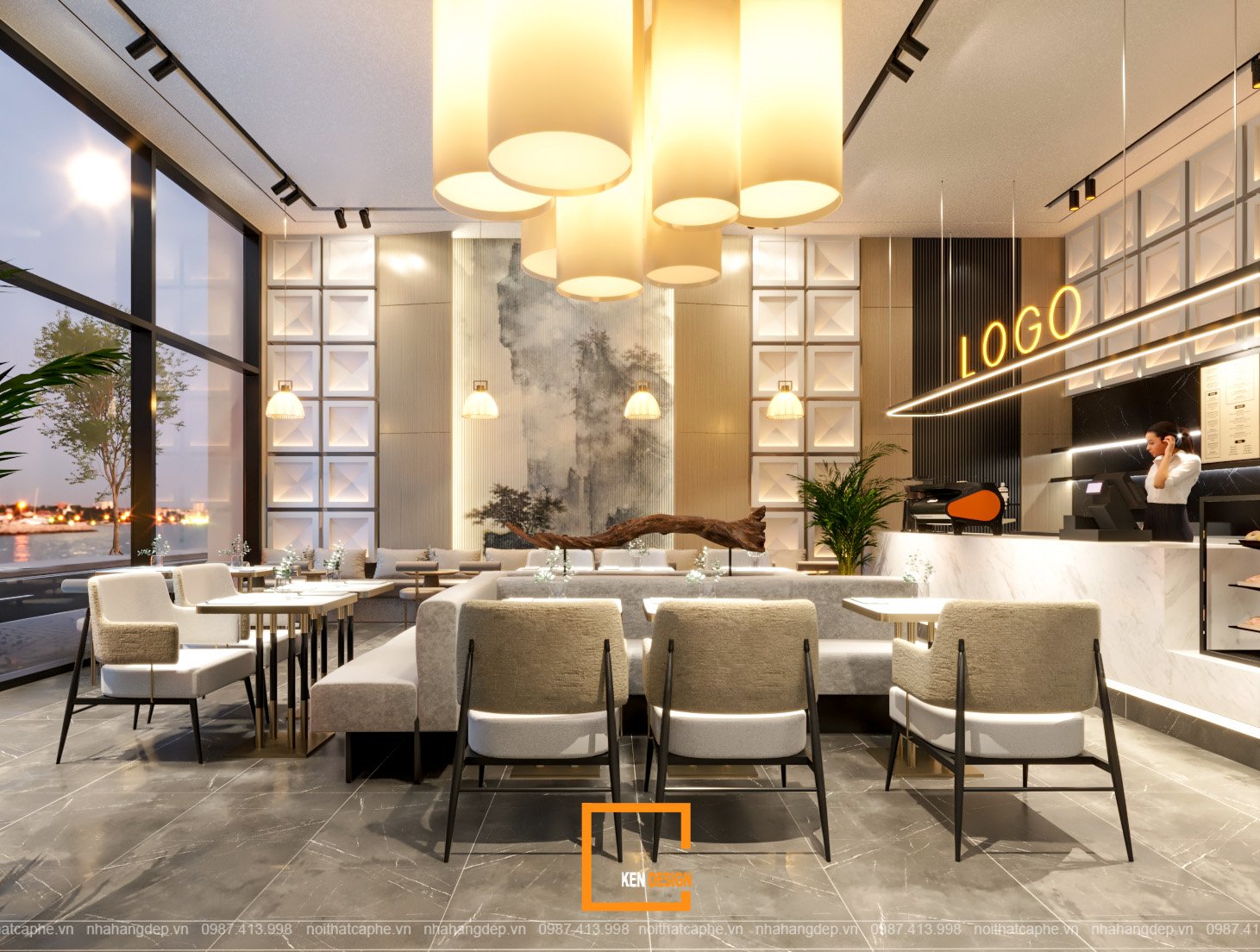 Dự án thiết kế sảnh Café Tây Đô – Phạm Văn Bạch-16