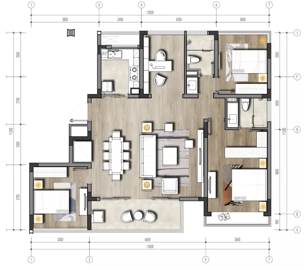 蒂芙尼蓝++ 山茶白，双色公寓演绎高品质生活-51