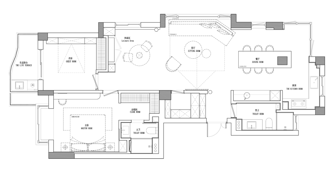 杭州蓝色霞湾 125㎡三室两厅设计丨中国杭州丨菲拉设计-47