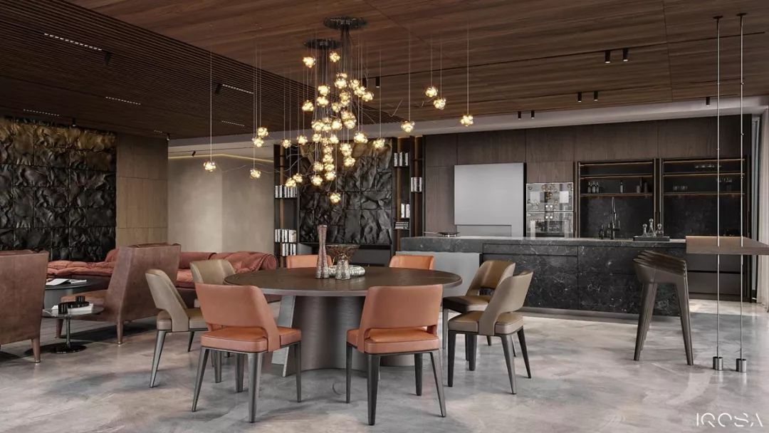 乌克兰 IQOSA 工作室打造野性公寓,粗犷与精致的完美融合-1