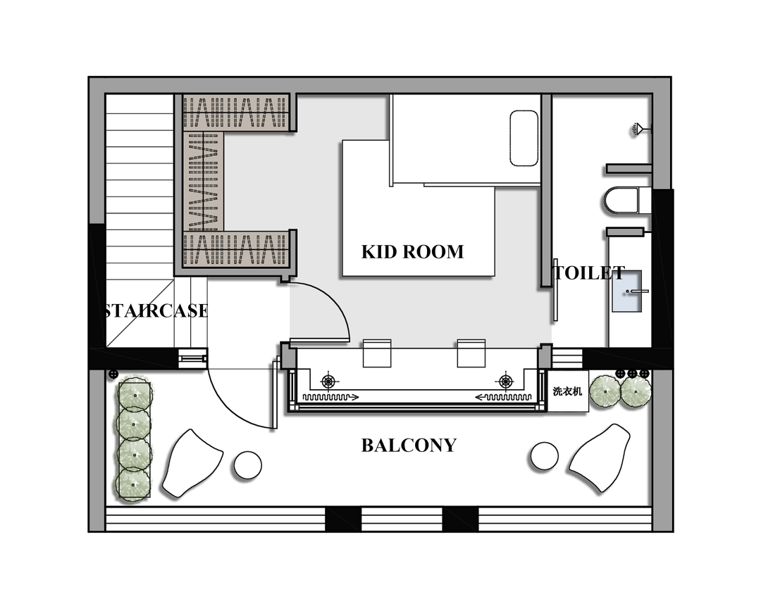 278㎡复式空间,超大阳台的轻禅意三代同堂之家 · 拾光悠然设计-20