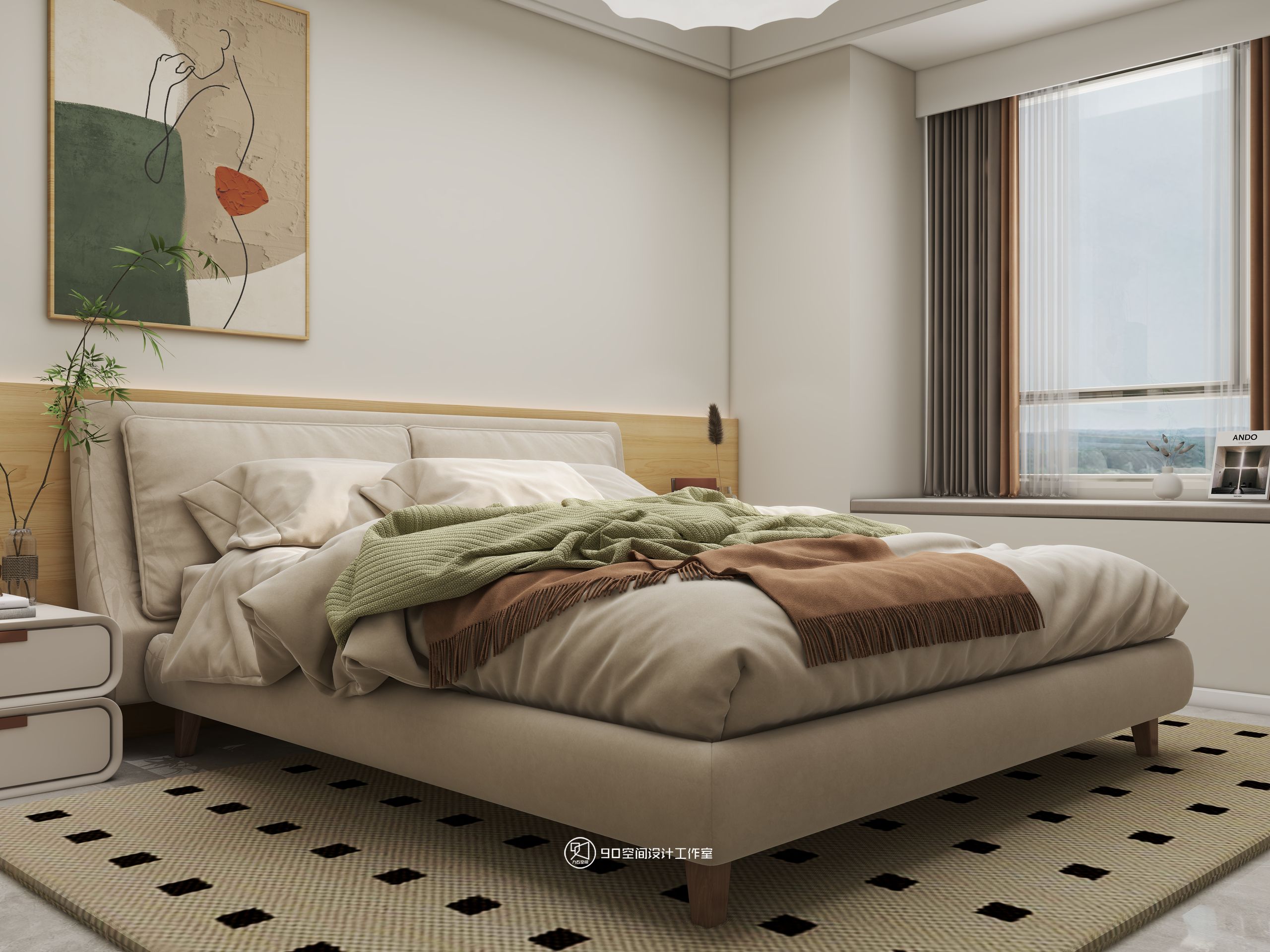 90 空间设计∣128㎡北欧奶油风-30