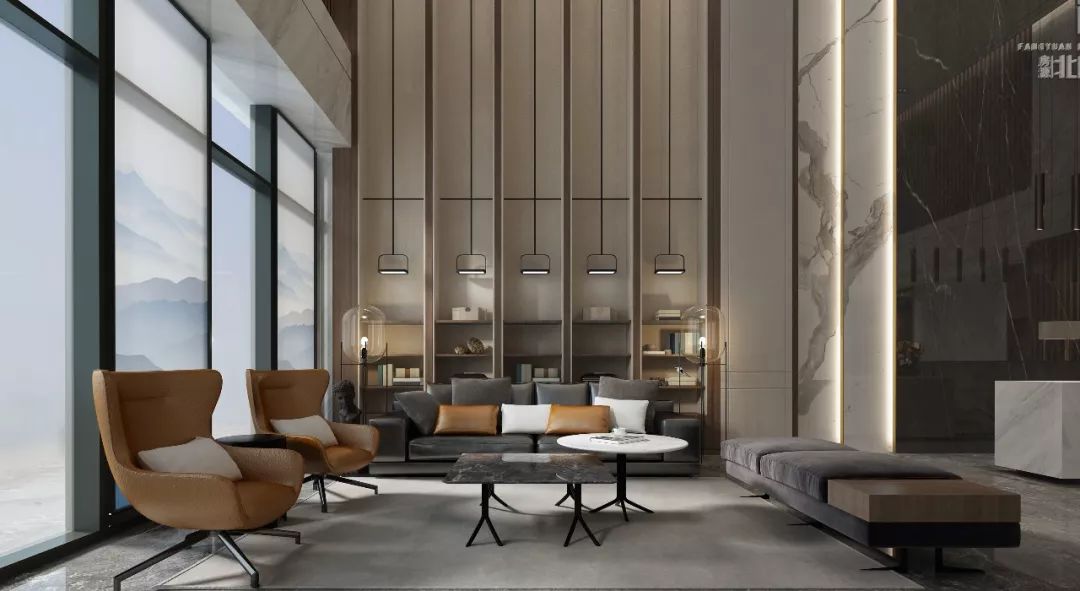 现代都市中的自然禅意——房源·北宸中心写字楼大堂设计-26