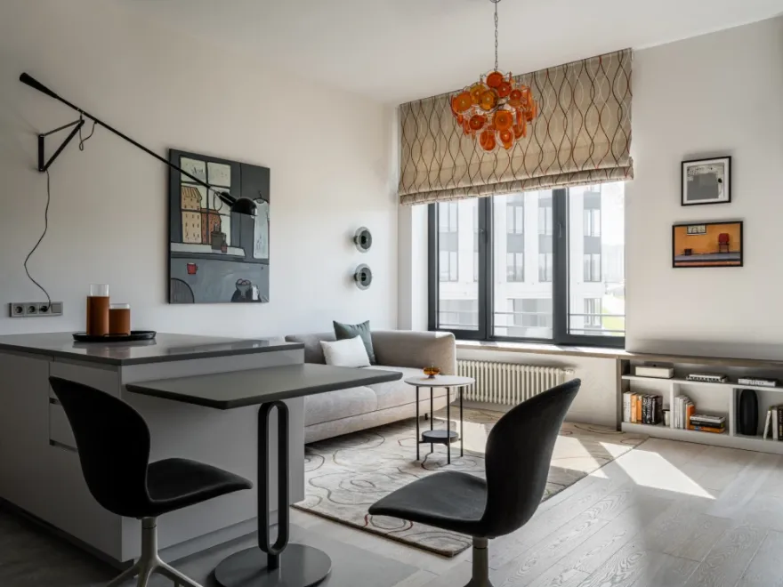 43平米小户型公寓设计丨俄罗斯莫斯科丨Мария Амелина(玛丽亚·阿梅利娜)-1