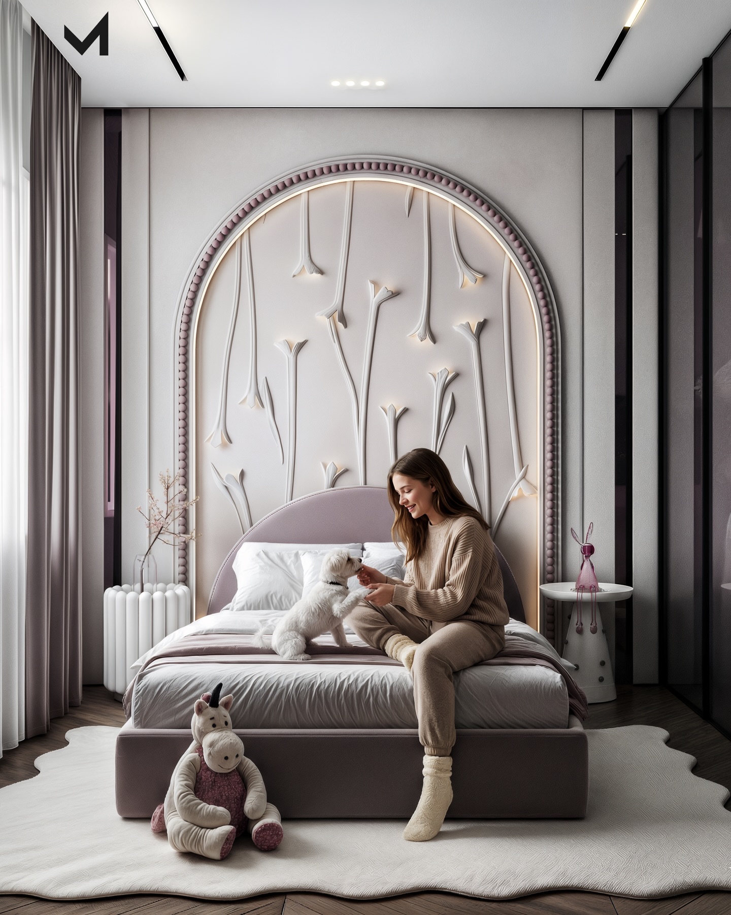 女孩卧室设计丨Maryan Ahmed Designs-9