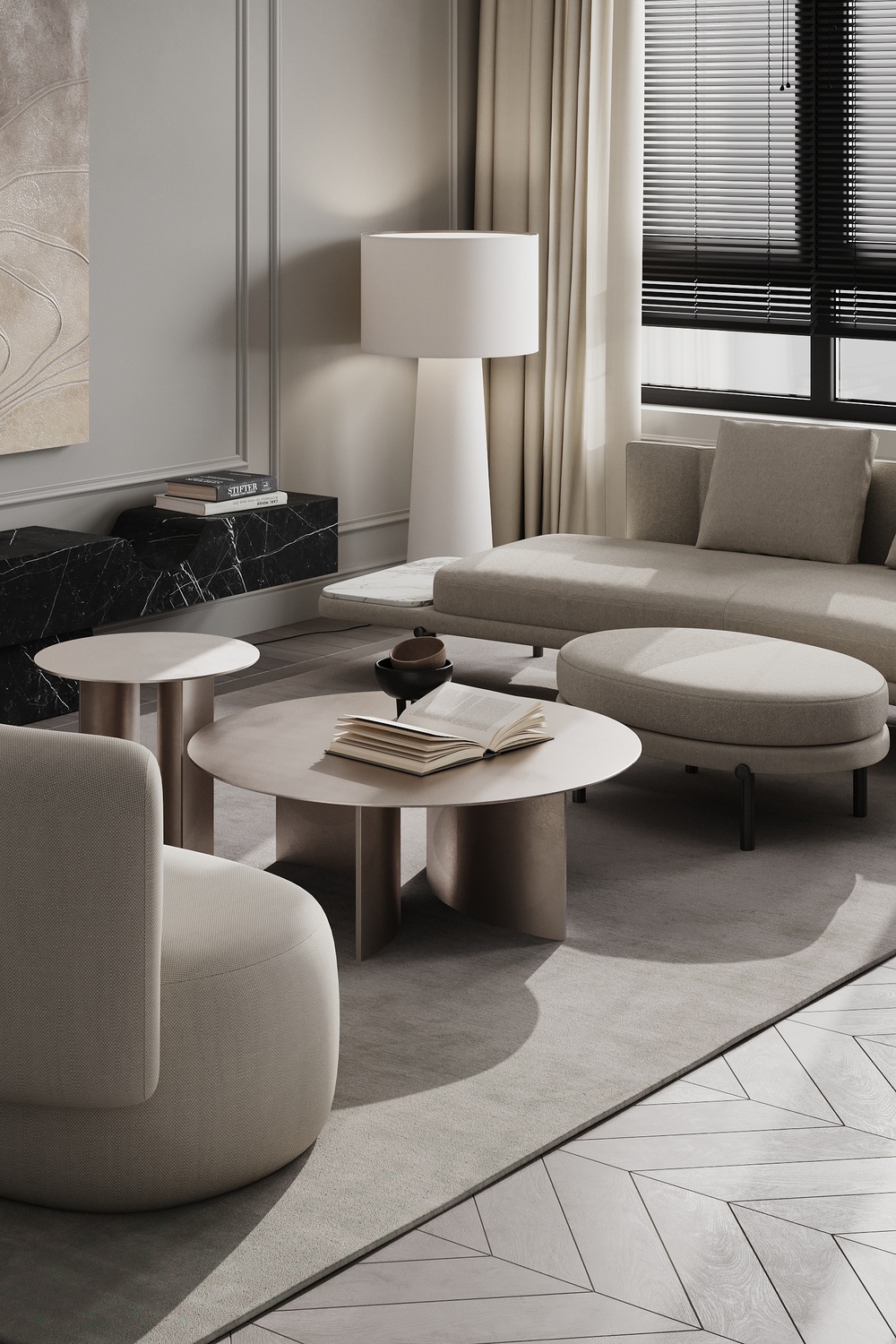 莫斯科河滨公园 88 平室内设计丨俄罗斯莫斯科丨Quadro Room-7