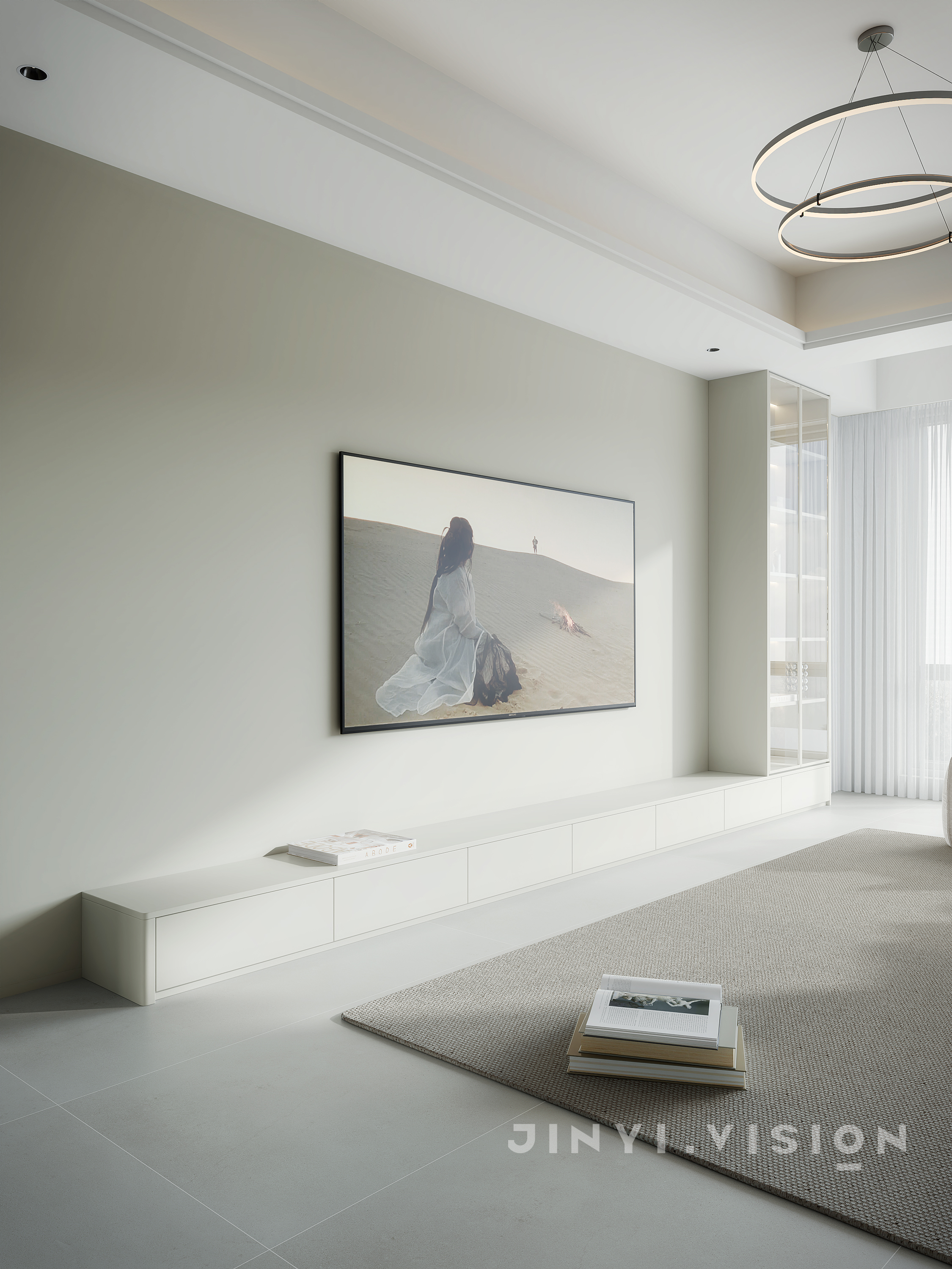 浅调奶油现代风，把松弛感搬进家里-3