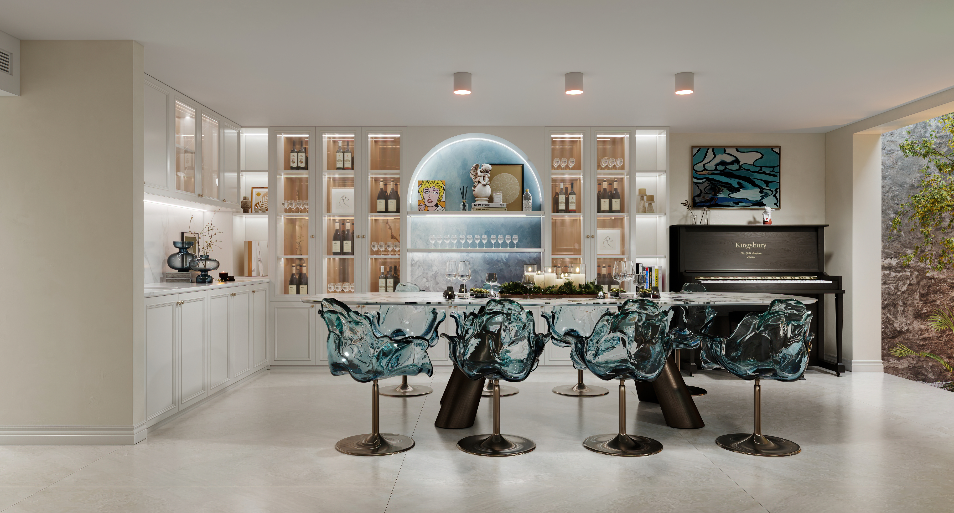 美是现代别墅 别墅 地下室-12