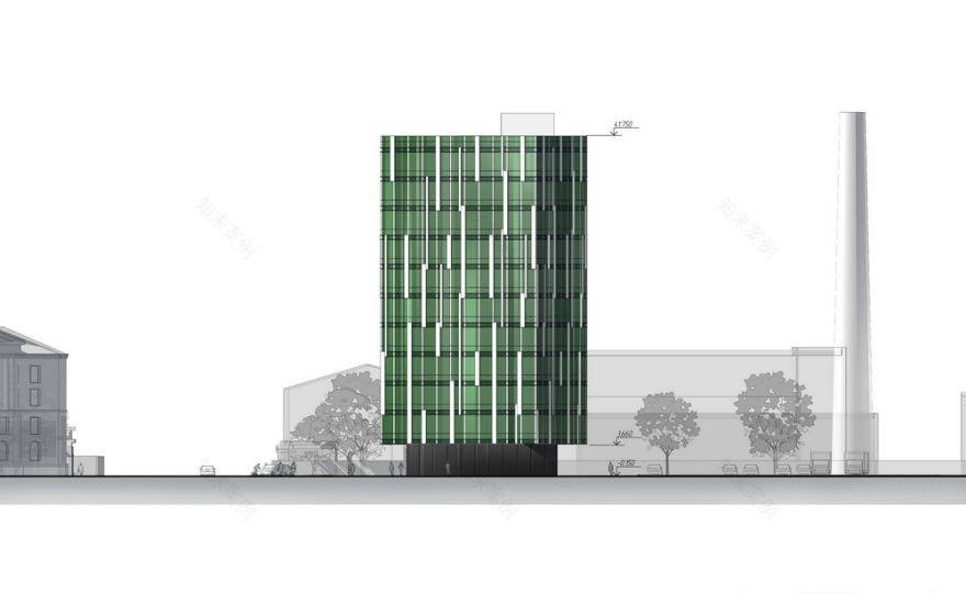 彩色玻璃构建的办公大楼-19