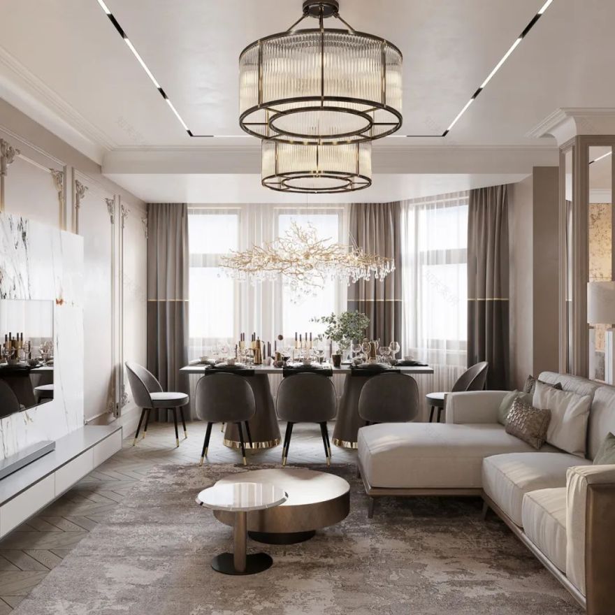 俄罗斯莫斯科 192·4㎡私人豪宅设计丨Julia Design-28