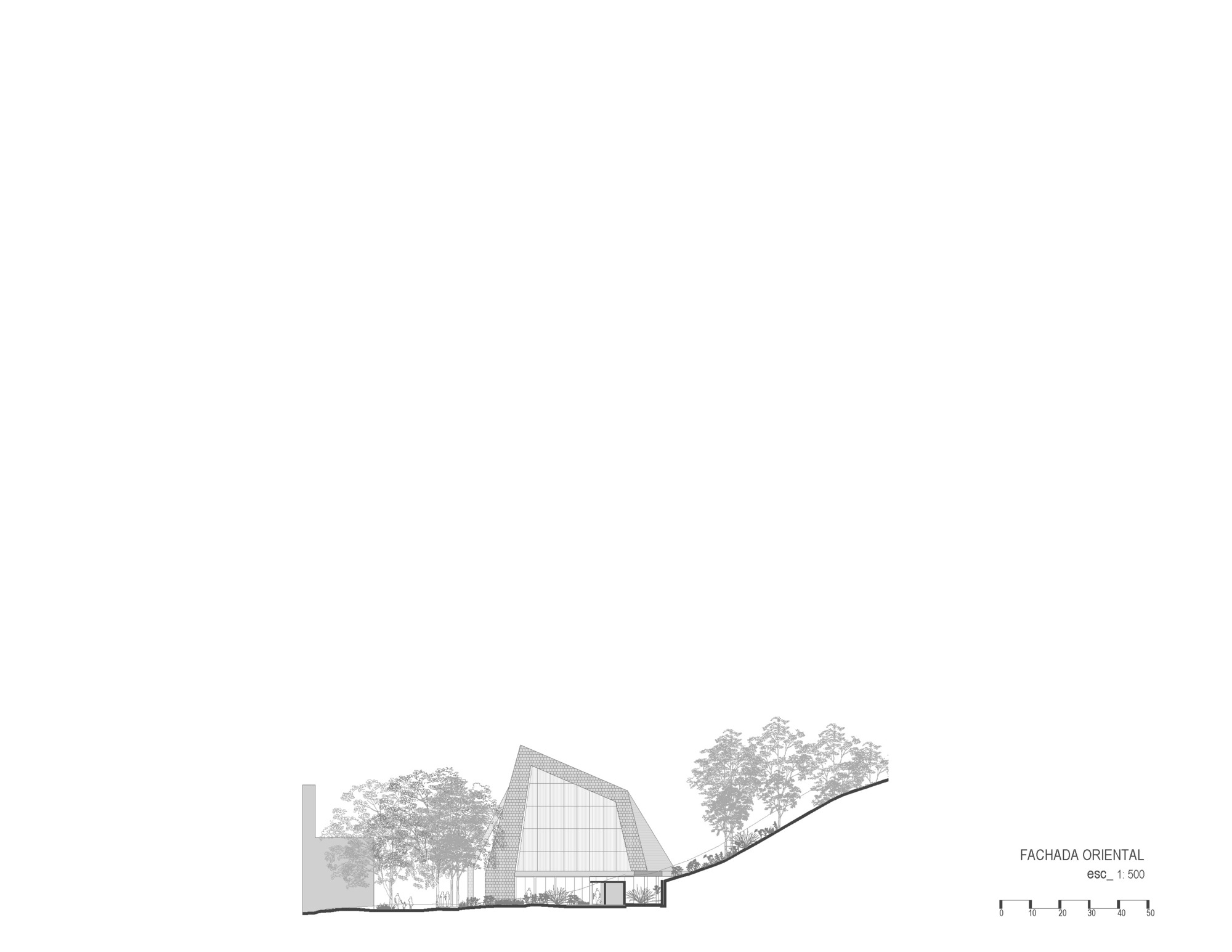 折叠屋顶下的绿意教堂-51