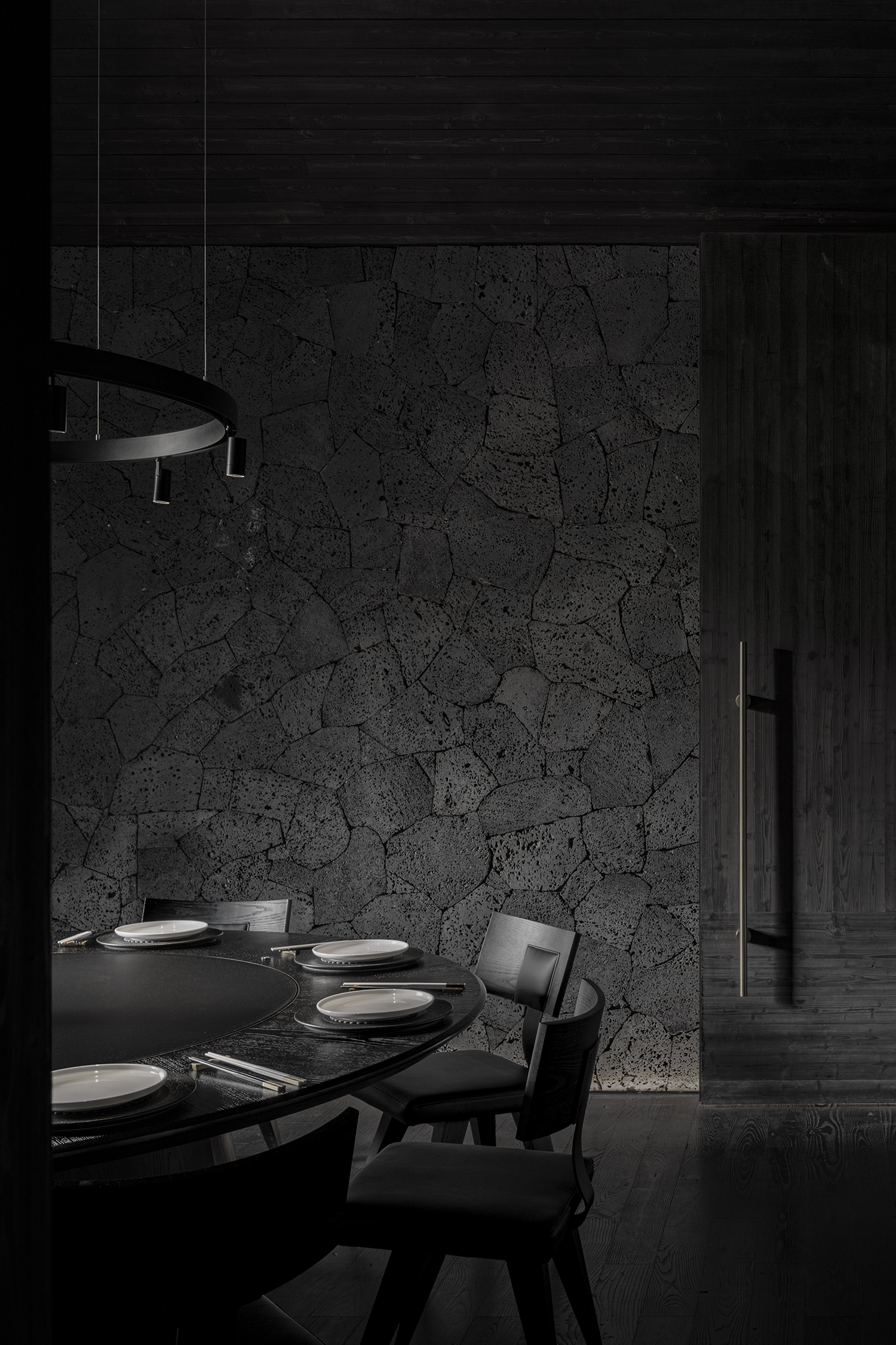 田间之上中国湘菜馆丨中国广州丨黑白木设计-63