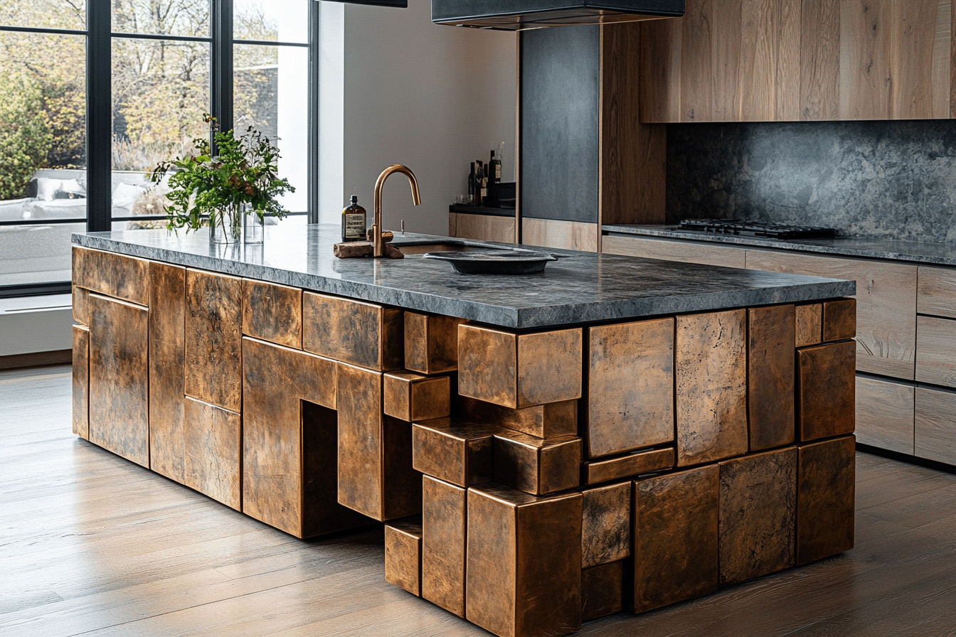 一个功能性艺术厨房岛台-25