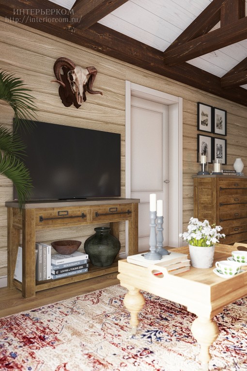 列宁格勒州尤基村猎人别墅室内设计项目-9