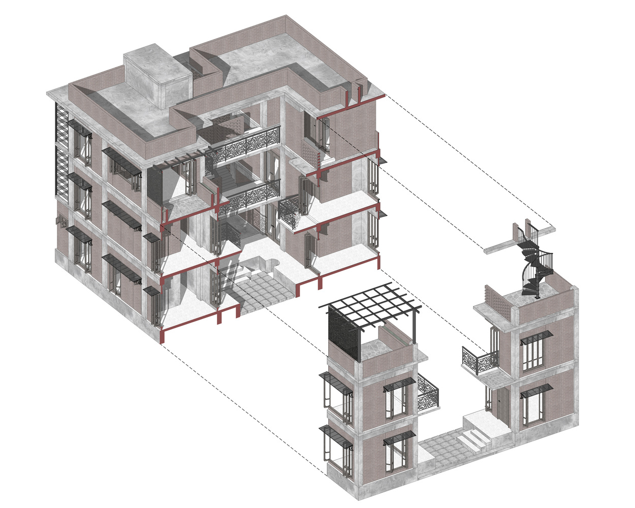 融入自然的绿色住宅设计丨孟加拉国丨Sharal Architecs-45