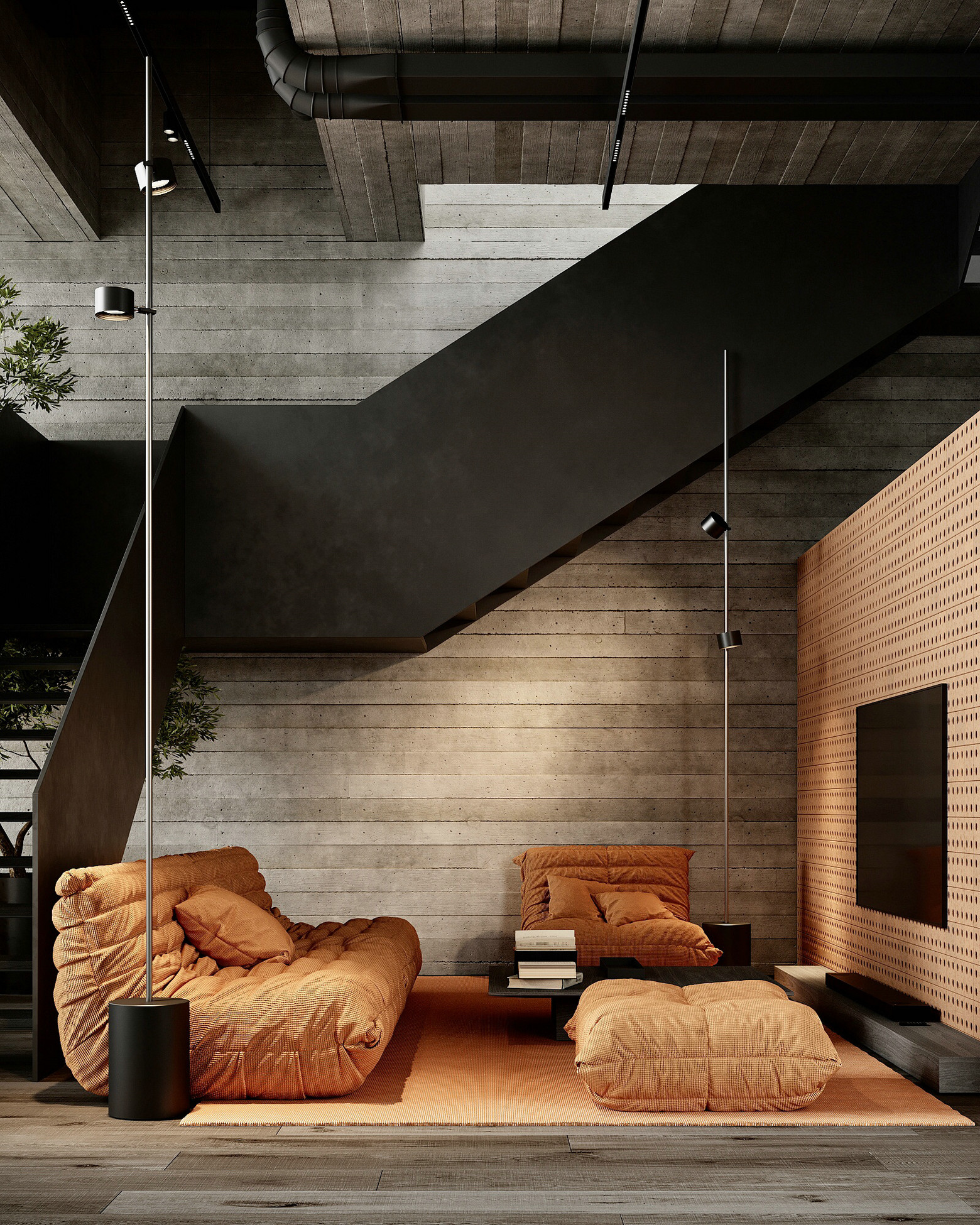 hot walls设计，个性复式住宅！-1