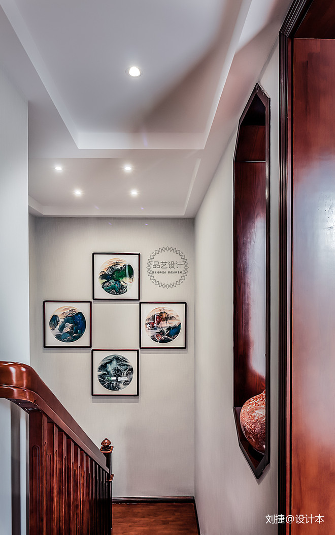 现代中式碧海花园联排别墅装修-9