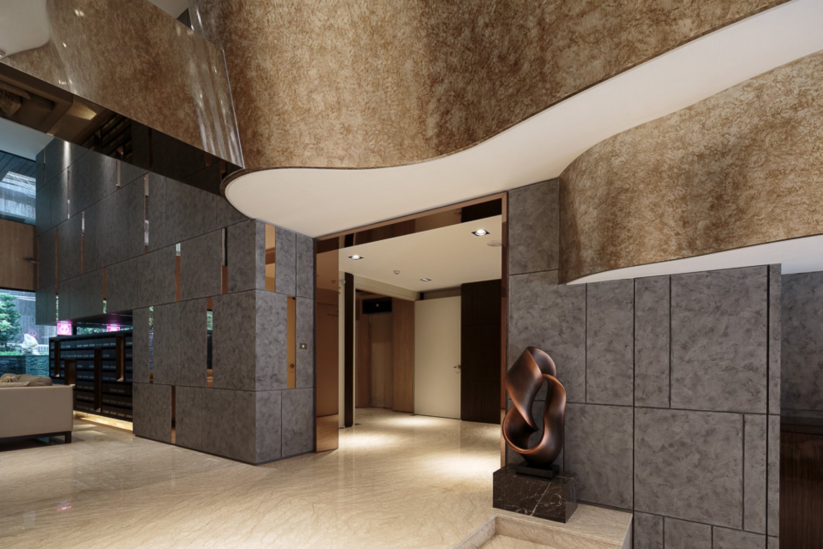 高雄别墅样板房展示空间 | 新古典风格融合现代元素-7