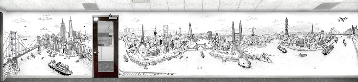 穿越世界的巨幅壁画-0