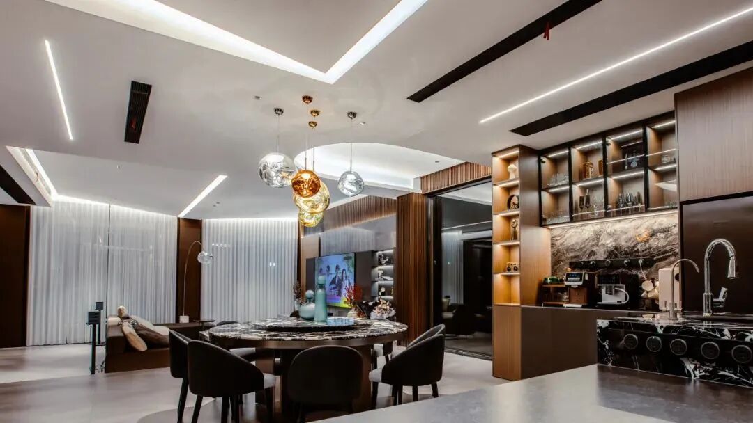 紫廷名苑 | 600㎡独栋别墅的优雅空间与灯光美学-48