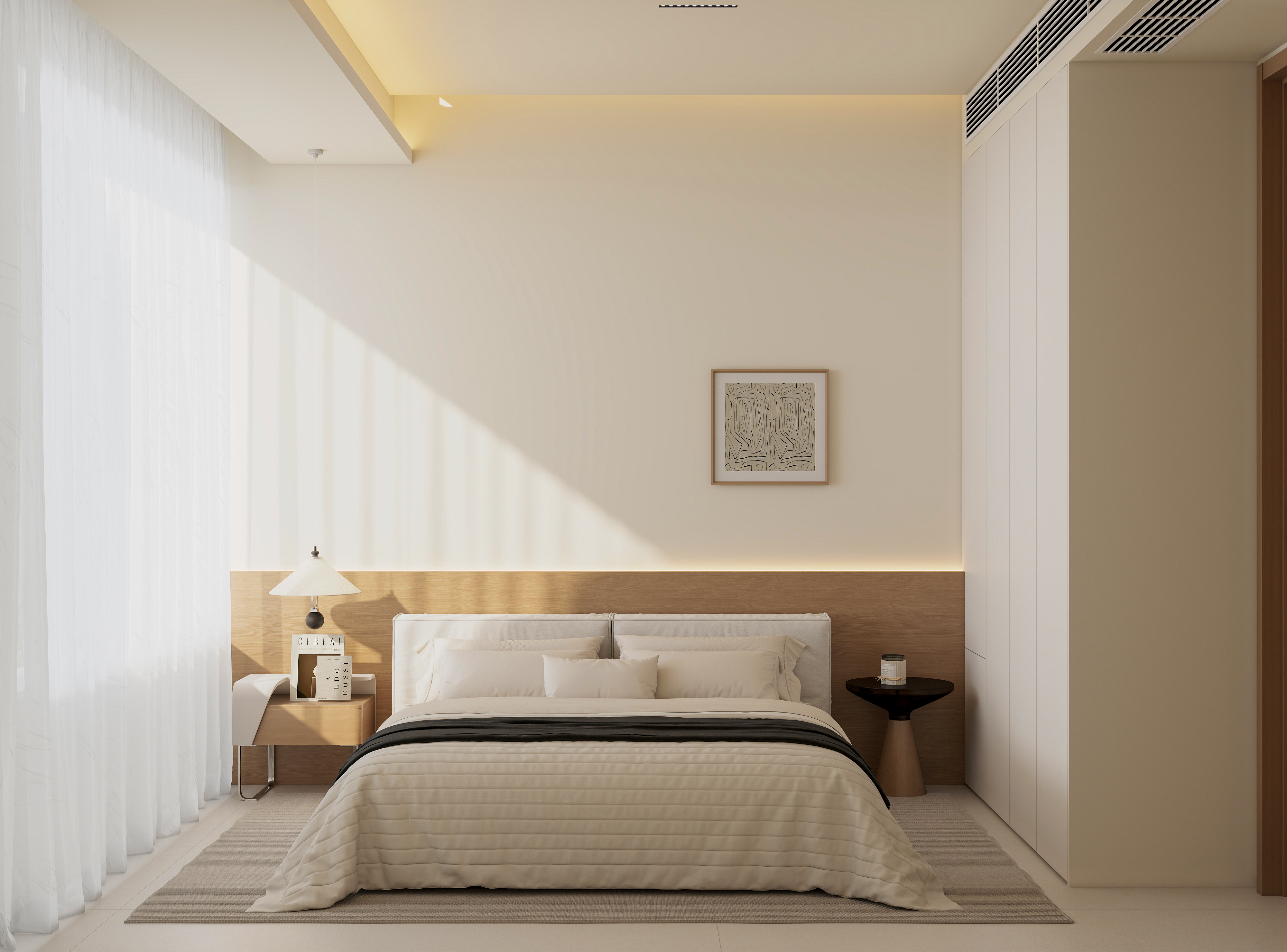 意式原木风  体块切割空间设计-8