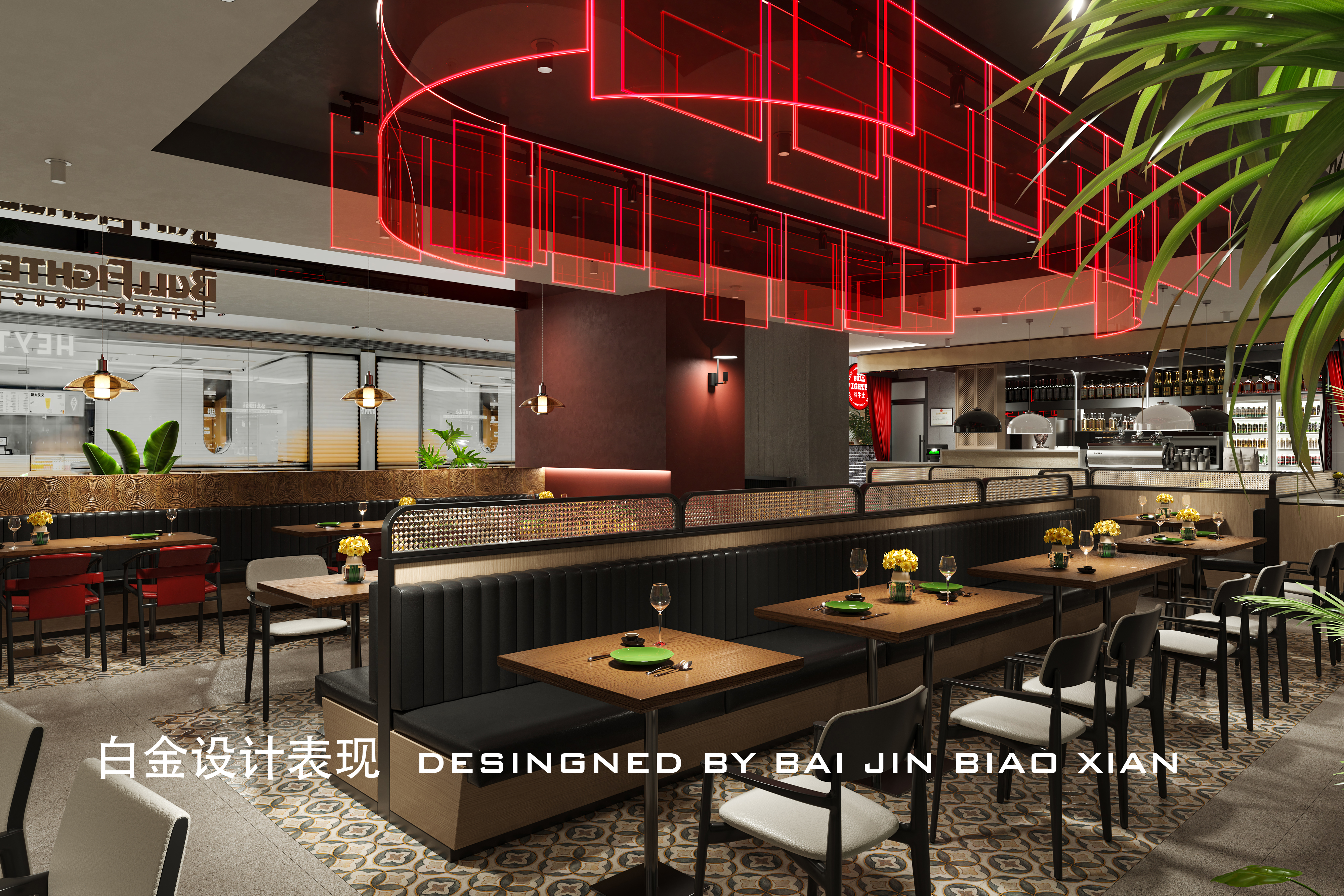 牛排餐厅 牛排店 餐饮空间 工装餐厅 餐饮店-7