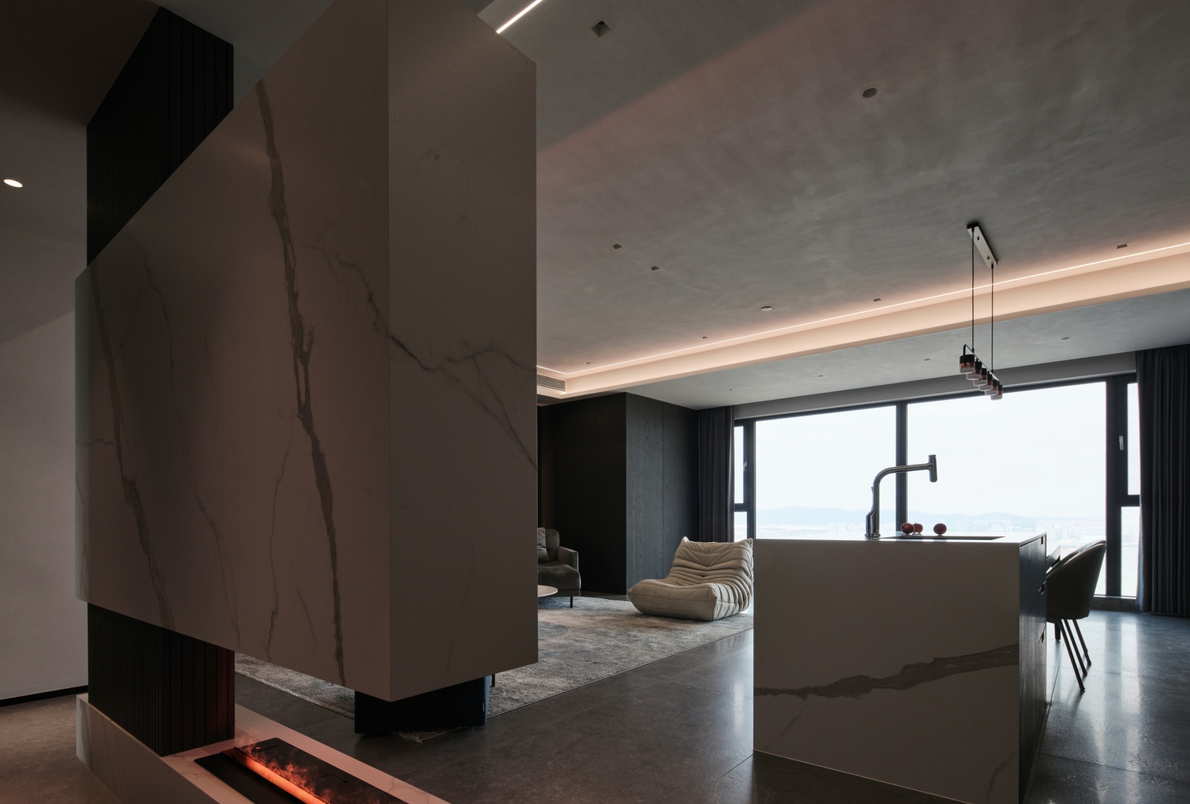 高级灰湖景房丨中国苏州丨晓安设计-11