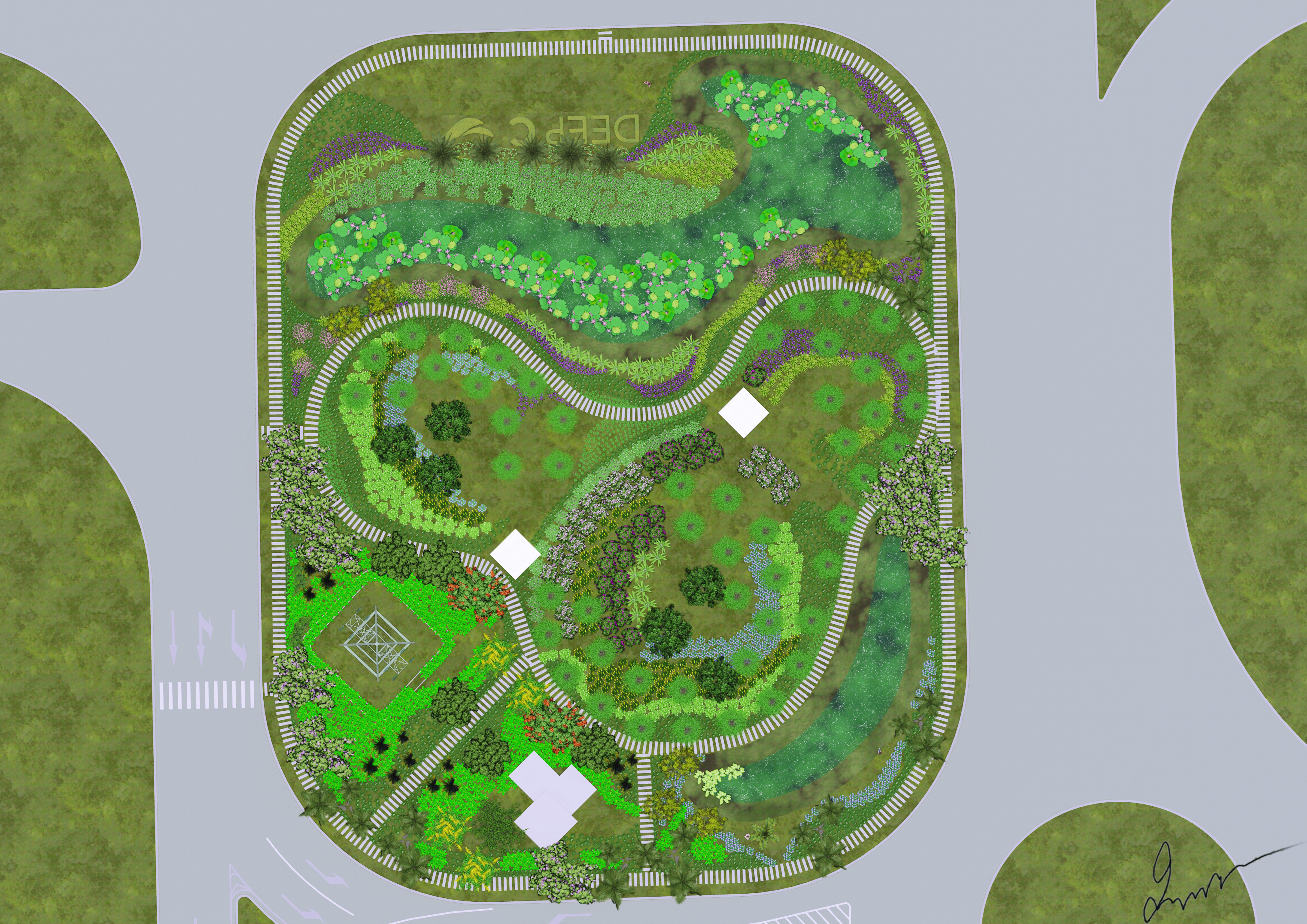 WELLCOME GATE PARK景观项目（工业绿区公园方案2）-2