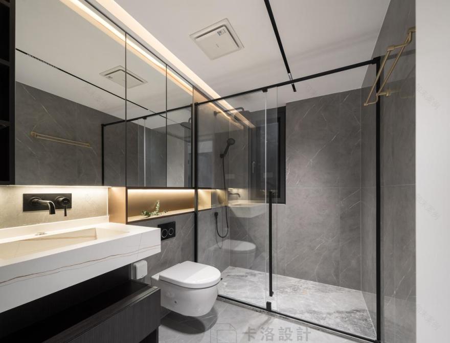 现代奢宅轻调 · 狭长户型的妙手改造-89