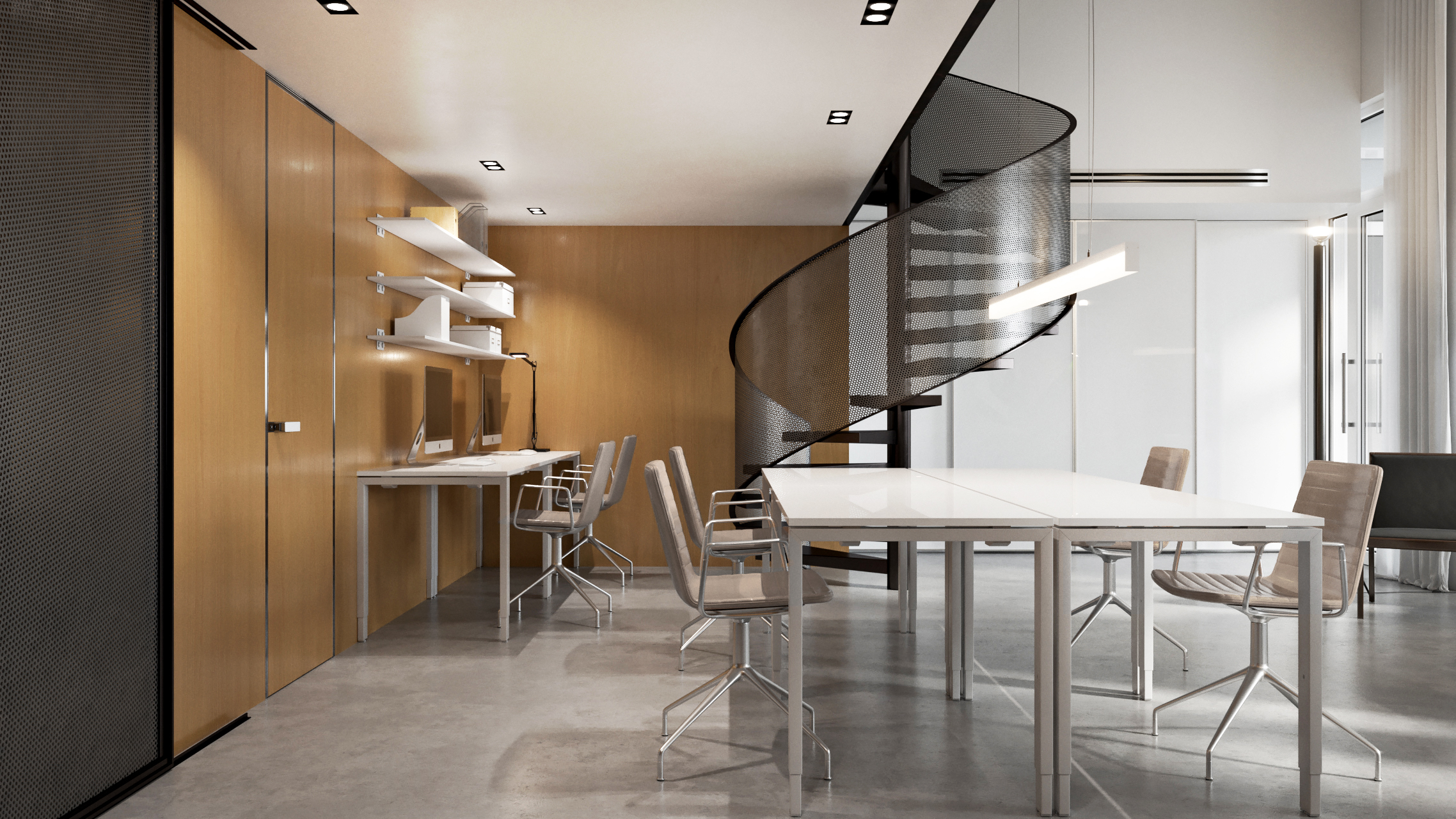 基辅中心极简办公室-7