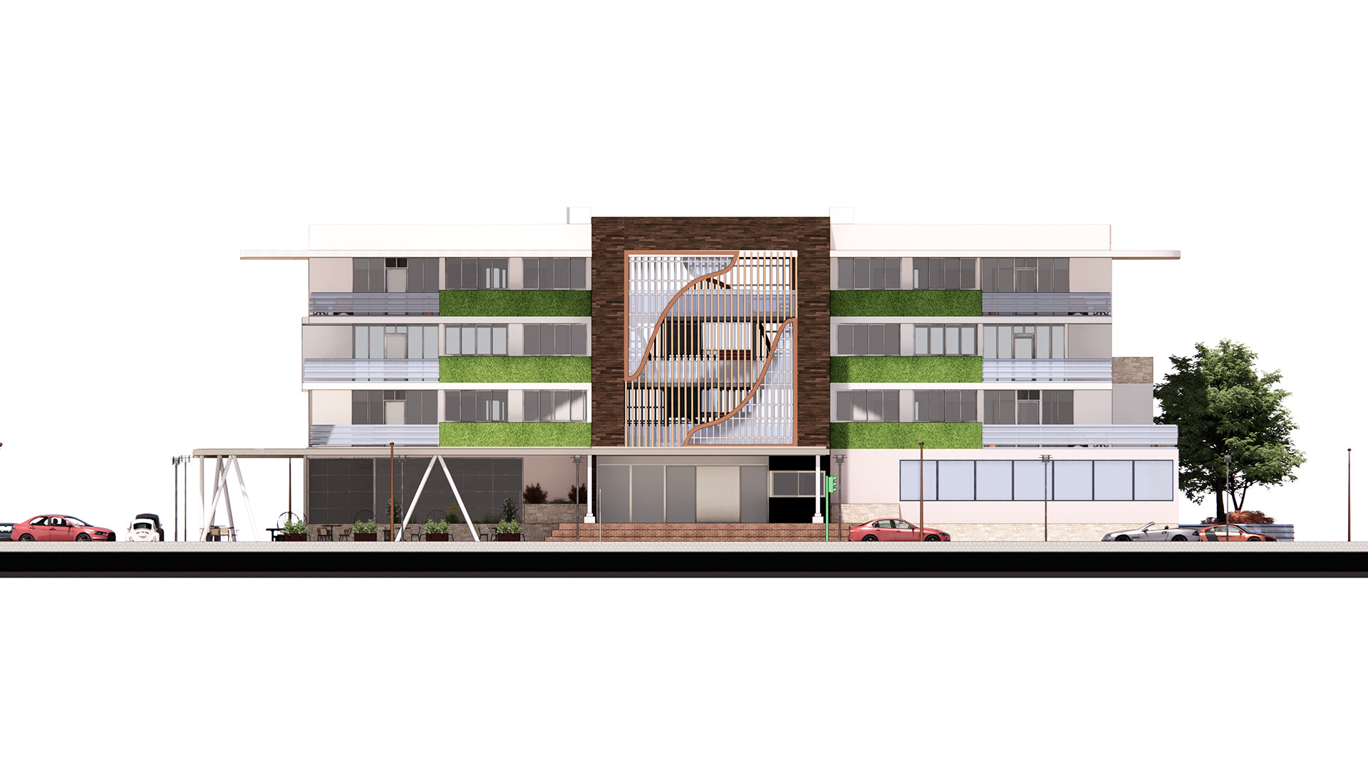 Residential Apartment Complex with Cafe-22