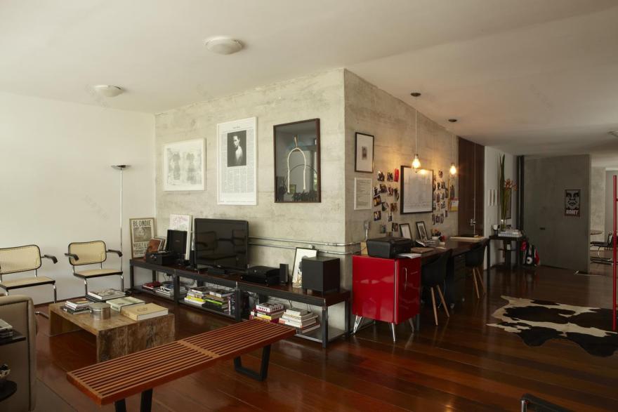 Guaimbê公寓的复古风格室内设计-1