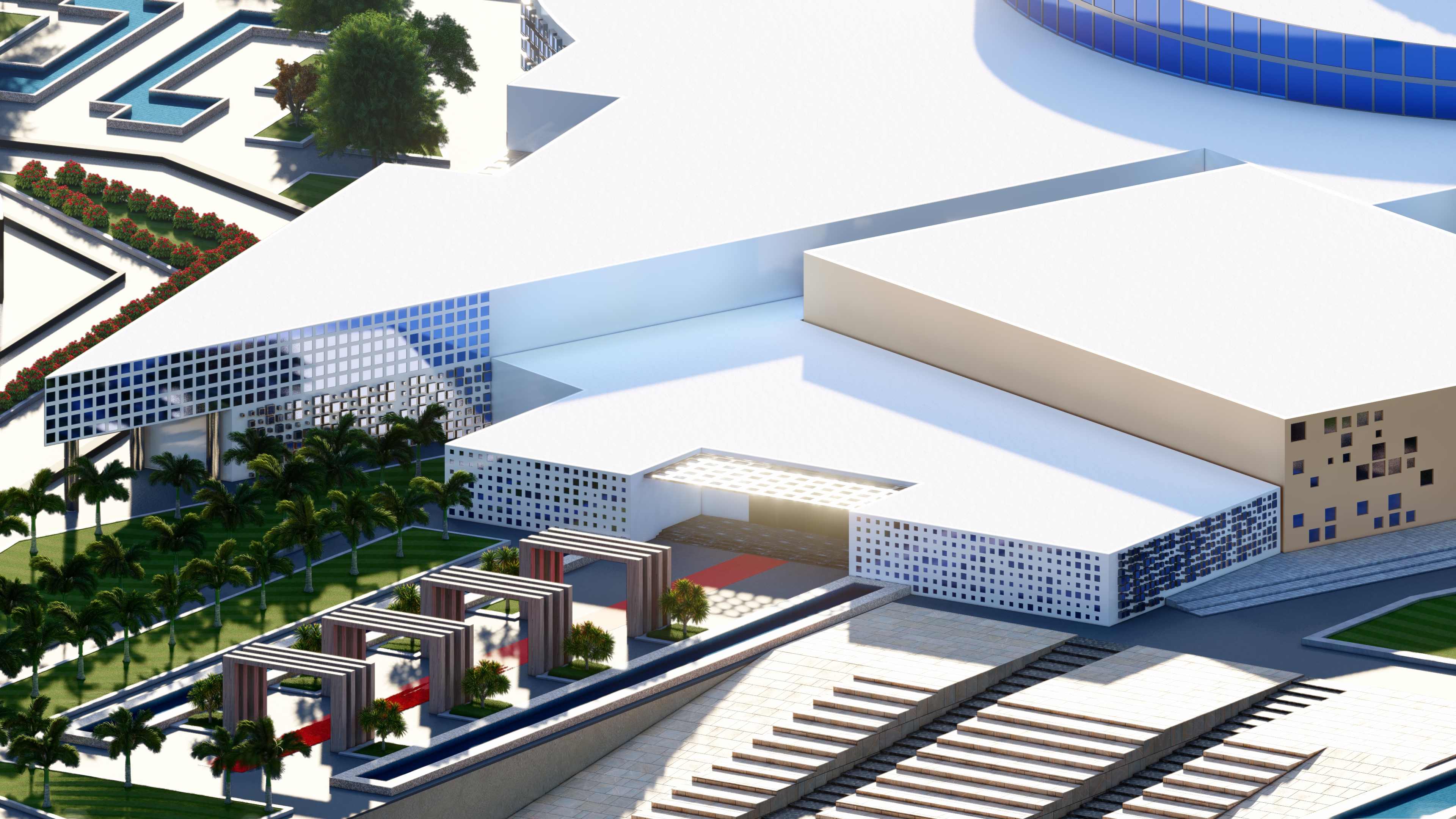 Cinema complex hub (modeling,rendering,animation)-7